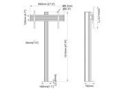 Multibrackets MBBDC1U M Pro Bolt Down Floor Stand For 55"-86" Screens | 7350105219337