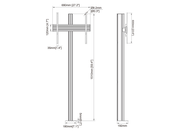 Multibrackets MBBDC1U M Pro Floor Stand For 55"-86" Screens | 7350105219290