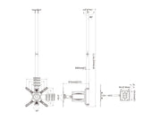 Multibrackets MBC1F M Ceiling Mount Pro 3m for 32-55" Displays | 7350105218422 Ceiling Mount Bracket Multibrackets