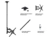 Multibrackets MBC1F M Ceiling Mount Pro 3m for 32-55" Displays | 7350105218422 Ceiling Mount Bracket Multibrackets