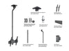 Multibrackets MBC1UGC M Pro 1.5m Ceiling Display Mount For 40"-65" Screens | 7340234811892 Ceiling Mount Bracket Multibrackets