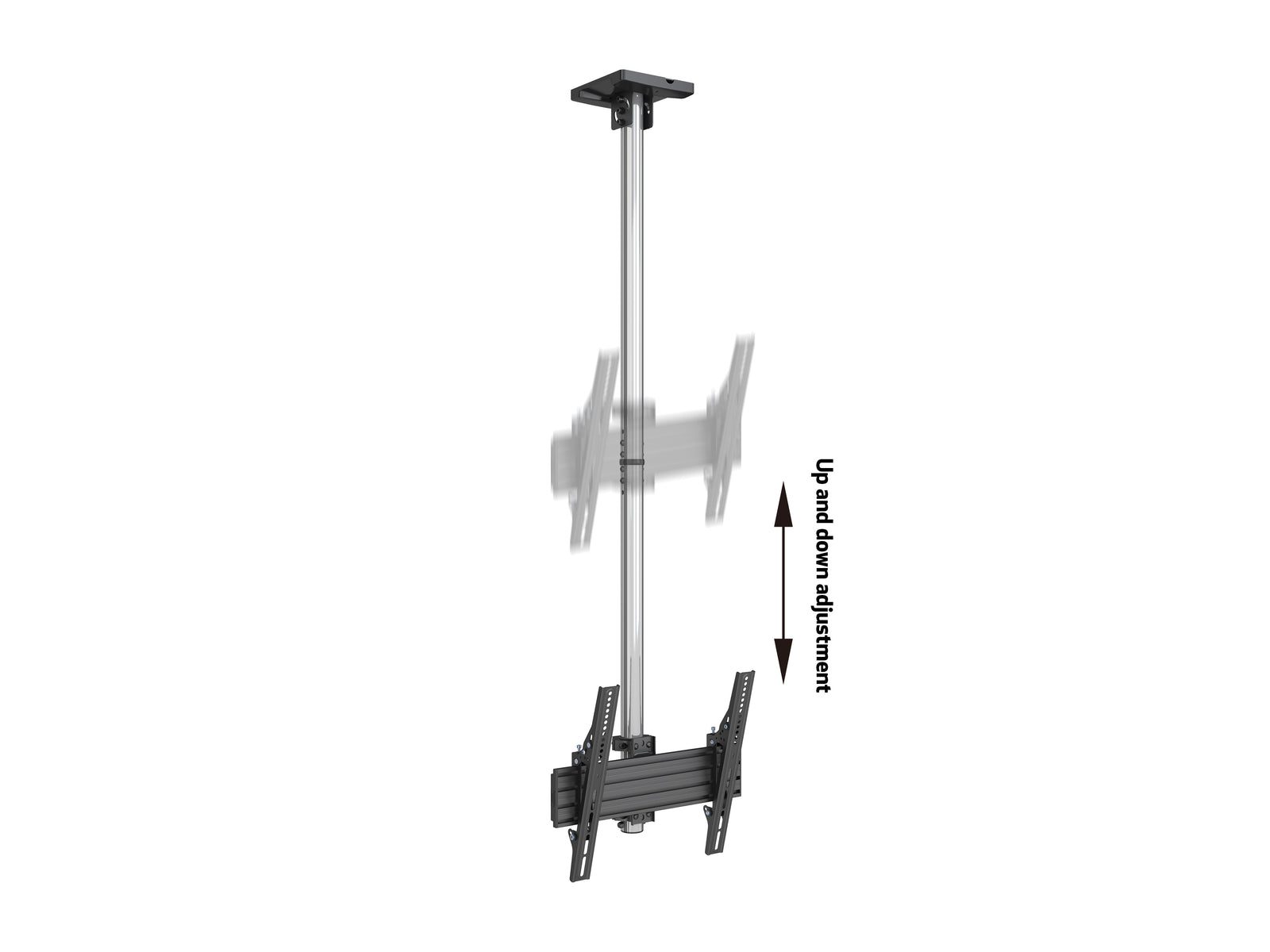 Multibrackets MBC1U M Pro Chrome Single Screen Ceiling Mount For 32"-65" Screens | 7340234813780 Ceiling Mount Bracket Multibrackets