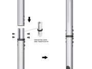 Multibrackets MBC1U M Pro Chrome Single Screen Ceiling Mount For 32"-65" Screens | 7340234813780 Ceiling Mount Bracket Multibrackets