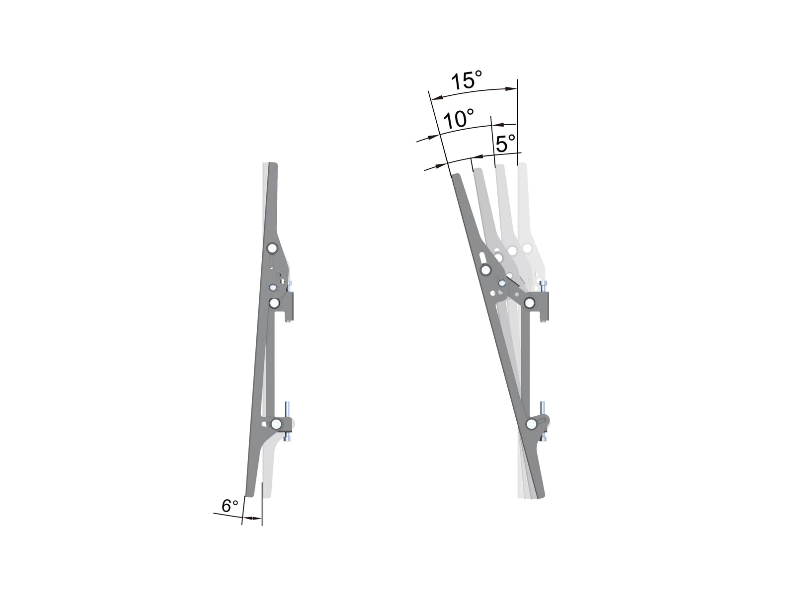 Multibrackets MBC1U M Pro Chrome Single Screen Ceiling Mount For 32"-65" Screens | 7340234813780 Ceiling Mount Bracket Multibrackets