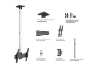 Multibrackets MBC1U M Pro Chrome Single Screen Ceiling Mount For 32"-65" Screens | 7340234813780 Ceiling Mount Bracket Multibrackets