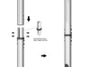 Multibrackets MBC1UP M Pro 1.5m Chrome Ceiling Mount for 42-75" Displays | 7340234813803 Ceiling Mount Bracket Multibrackets