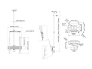 Multibrackets MBC1UP M Pro 1.5m Chrome Ceiling Mount for 42-75" Displays | 7340234813803 Ceiling Mount Bracket Multibrackets