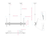 Multibrackets MBC1USD M Pro 1.5m Ceiling Mount For 65"-115" Displays | 7340234813438 Ceiling Mount Bracket Multibrackets