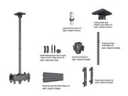 Multibrackets MBC1UX2 M Pro 1.5m Dual Ceiling Mount For 24"-42" Screens | 7340234814138 Ceiling Mount Bracket Multibrackets