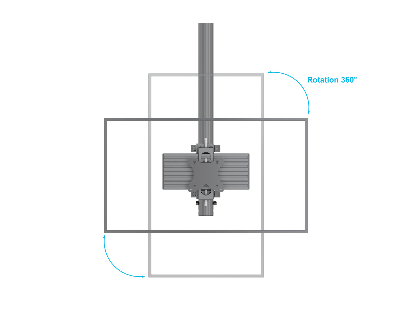 Multibrackets MBC1UX2 M Pro 1.5m Dual Monitor Ceiling Mount For 15"-32" Screens | 7350022739147 Ceiling Mount Bracket Multibrackets