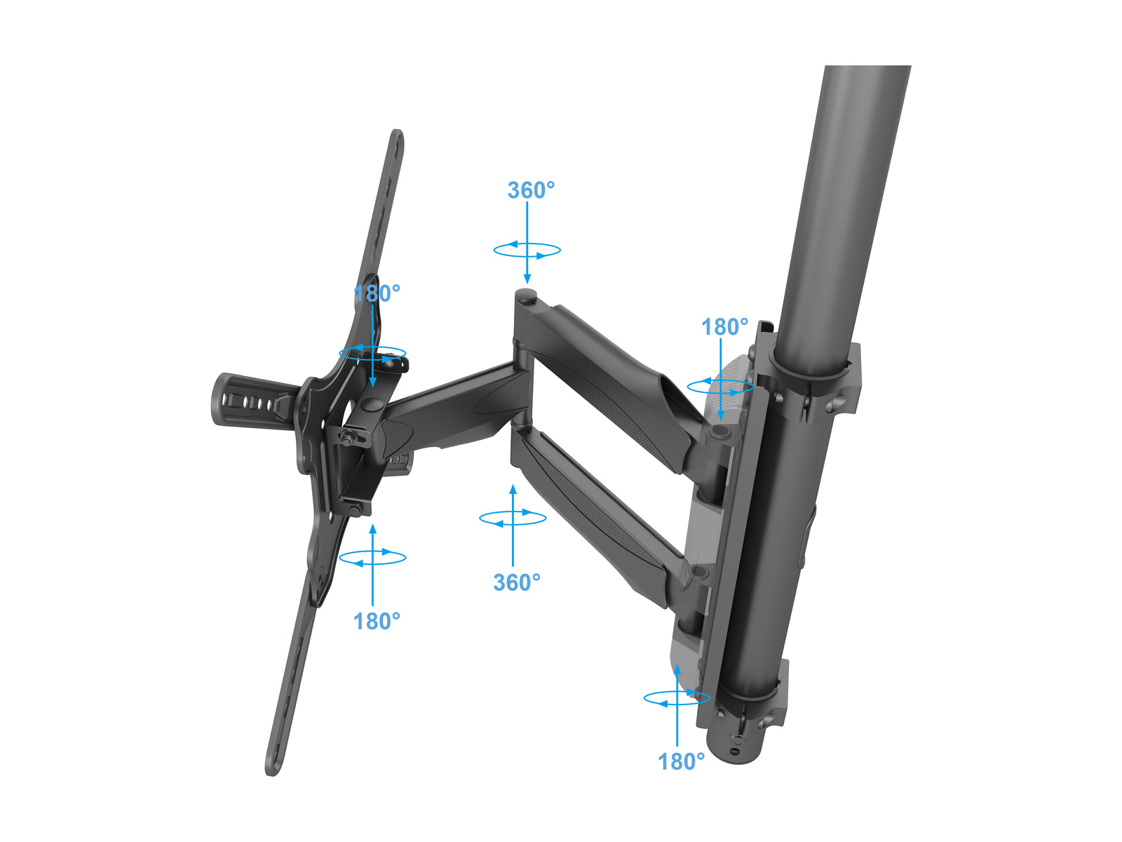 Multibrackets MBC2F M Pro 3m Dual Display Ceiling Mount For 32"-55" Displays | 7350105218439 Ceiling Mount Bracket Multibrackets