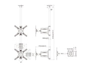 Multibrackets MBC2F M Pro 3m Dual Display Ceiling Mount For 32"-55" Displays | 7350105218439 Ceiling Mount Bracket Multibrackets