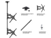 Multibrackets MBC2F M Pro 3m Dual Display Ceiling Mount For 32"-55" Displays | 7350105218439 Ceiling Mount Bracket Multibrackets
