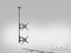 Multibrackets MBC2F M Pro 3m Dual Display Ceiling Mount For 32"-55" Displays | 7350105218439 Ceiling Mount Bracket Multibrackets
