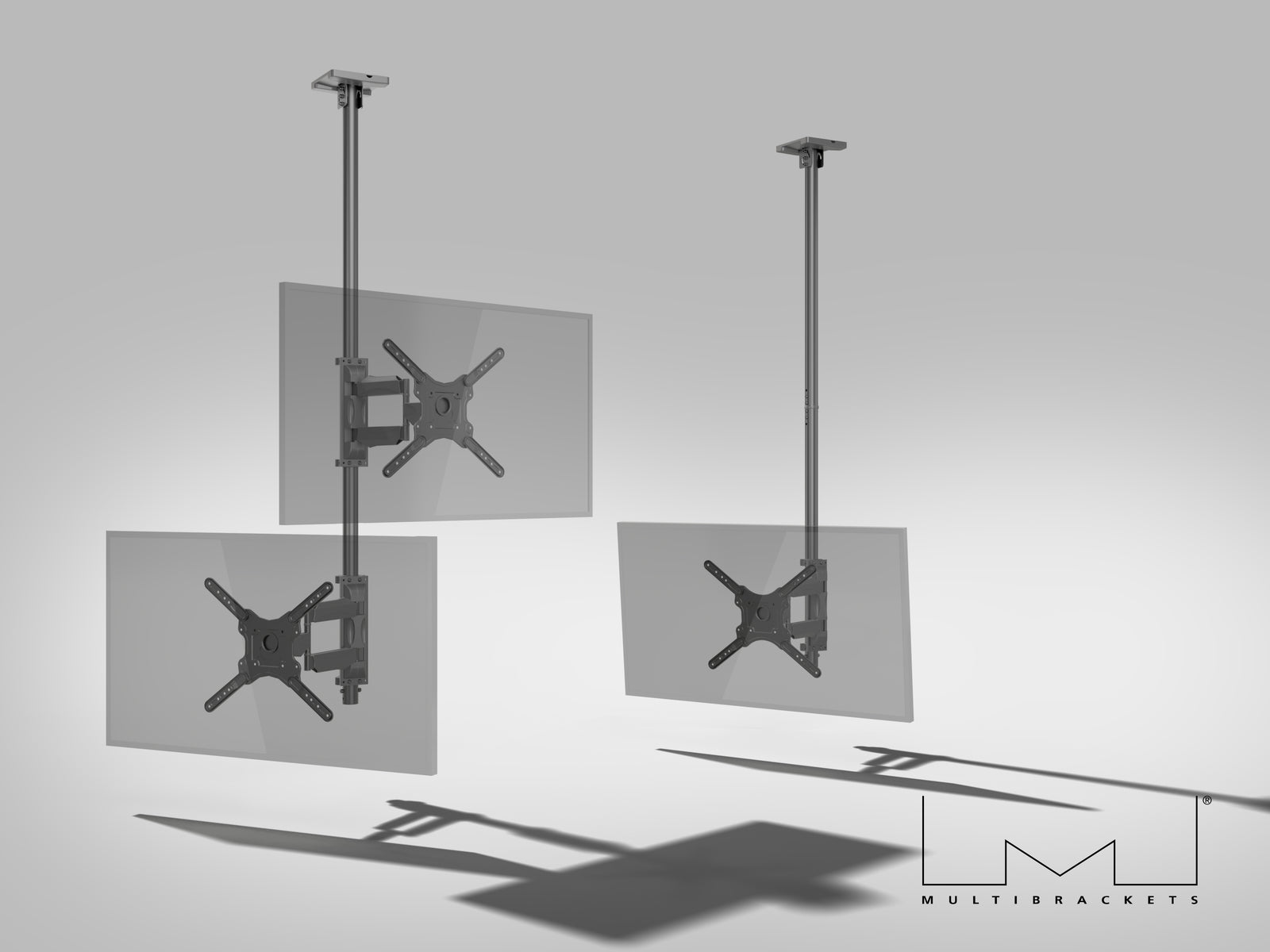 Multibrackets MBC2F M Pro 3m Dual Display Ceiling Mount For 32"-55" Displays | 7350105218439 Ceiling Mount Bracket Multibrackets