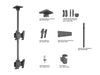 Multibrackets MBC2U M Pro 1.5m Dual Monitor Ceiling Mount For 24"-42" Screens | 7340234810239 Ceiling Mount Bracket Multibrackets