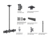 Multibrackets MBC2U M Pro 1.5m Dual Monitor Ceiling Mount for 15"-32" Monitors | 7350105218194 Ceiling Mount Bracket Multibrackets