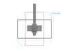 Multibrackets MBC2U M Pro 1.5m Dual Monitor Ceiling Mount for 15"-32" Monitors | 7350105218194 Ceiling Mount Bracket Multibrackets