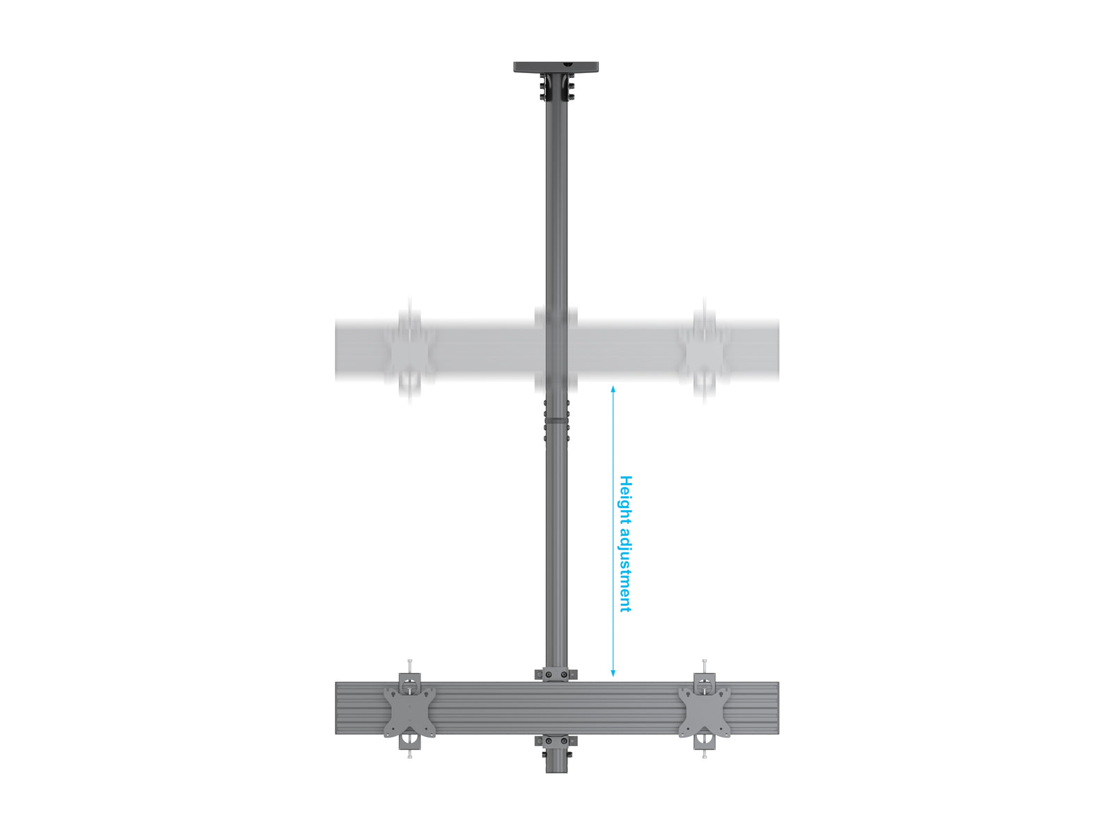 Multibrackets MBC2U M Pro 1.5m Dual Monitor Ceiling Mount for 15"-32" Monitors | 7350105218194 Ceiling Mount Bracket Multibrackets