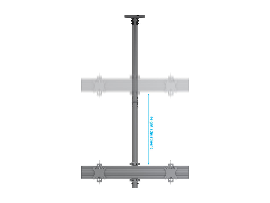 Multibrackets MBC2U M Pro 1.5m Dual Monitor Ceiling Mount for 15"-32" Monitors | 7350105218194 Ceiling Mount Bracket Multibrackets