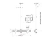 Multibrackets MBC2U M Pro 1.5m Dual Monitor Ceiling Mount for 15"-32" Monitors | 7350105218194 Ceiling Mount Bracket Multibrackets