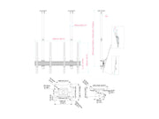 Multibrackets MBC2UPSD M Pro 1.5m 2-Screen Ceiling Mount For 75"-86" Screens | 7350105217852 Ceiling Mount Bracket Multibrackets