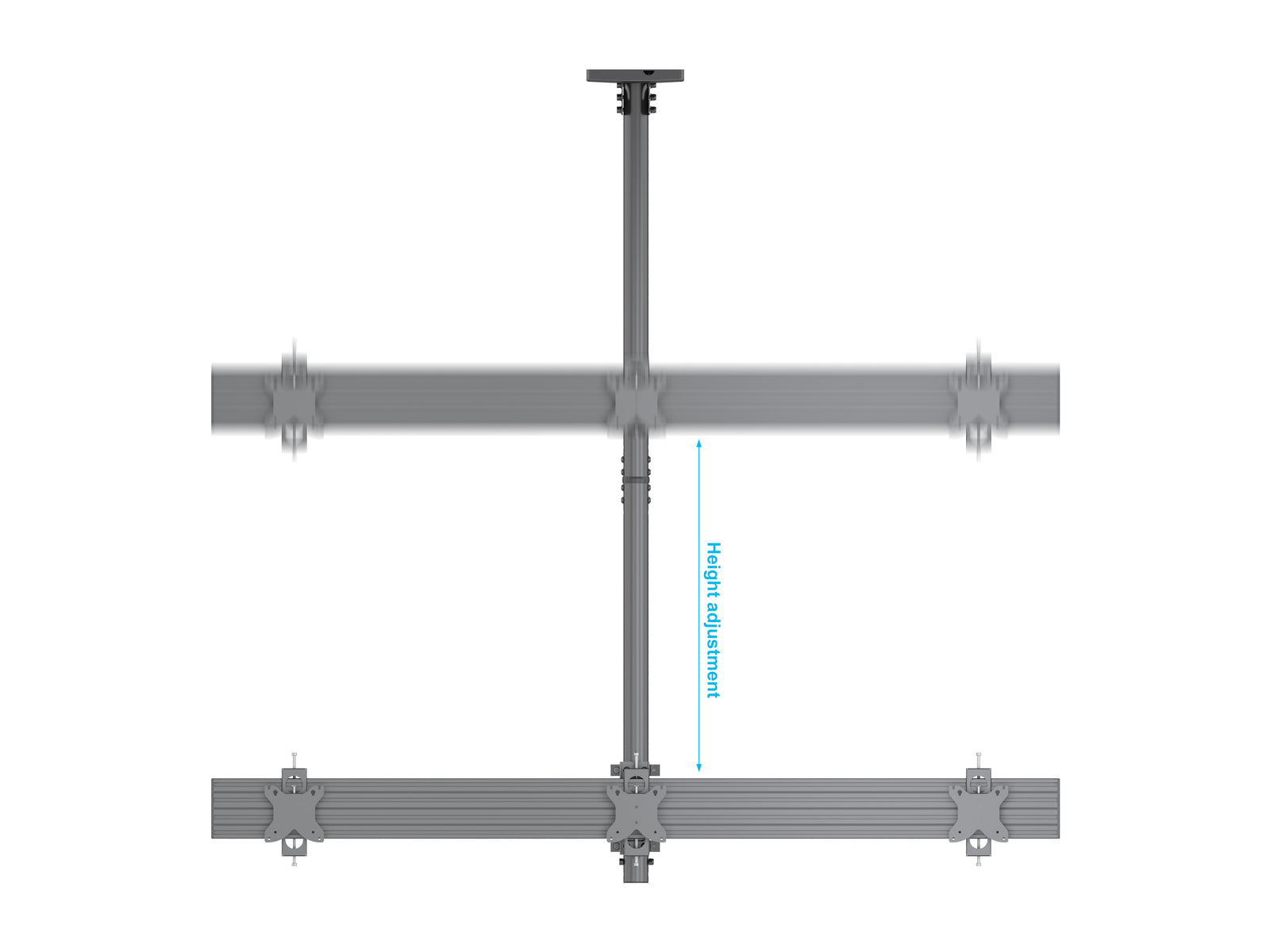 Multibrackets MBC3U M Pro 1.5m Triple Monitor Ceiling Mount For 15"-32" Screens | 7350105218200 Ceiling Mount Bracket Multibrackets