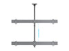 Multibrackets MBC3U M Pro 1.5m Triple Monitor Ceiling Mount For 15"-32" Screens | 7350105218200 Ceiling Mount Bracket Multibrackets
