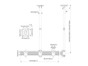 Multibrackets MBC3U M Pro 1.5m Triple Monitor Ceiling Mount For 15"-32" Screens | 7350105218200 Ceiling Mount Bracket Multibrackets