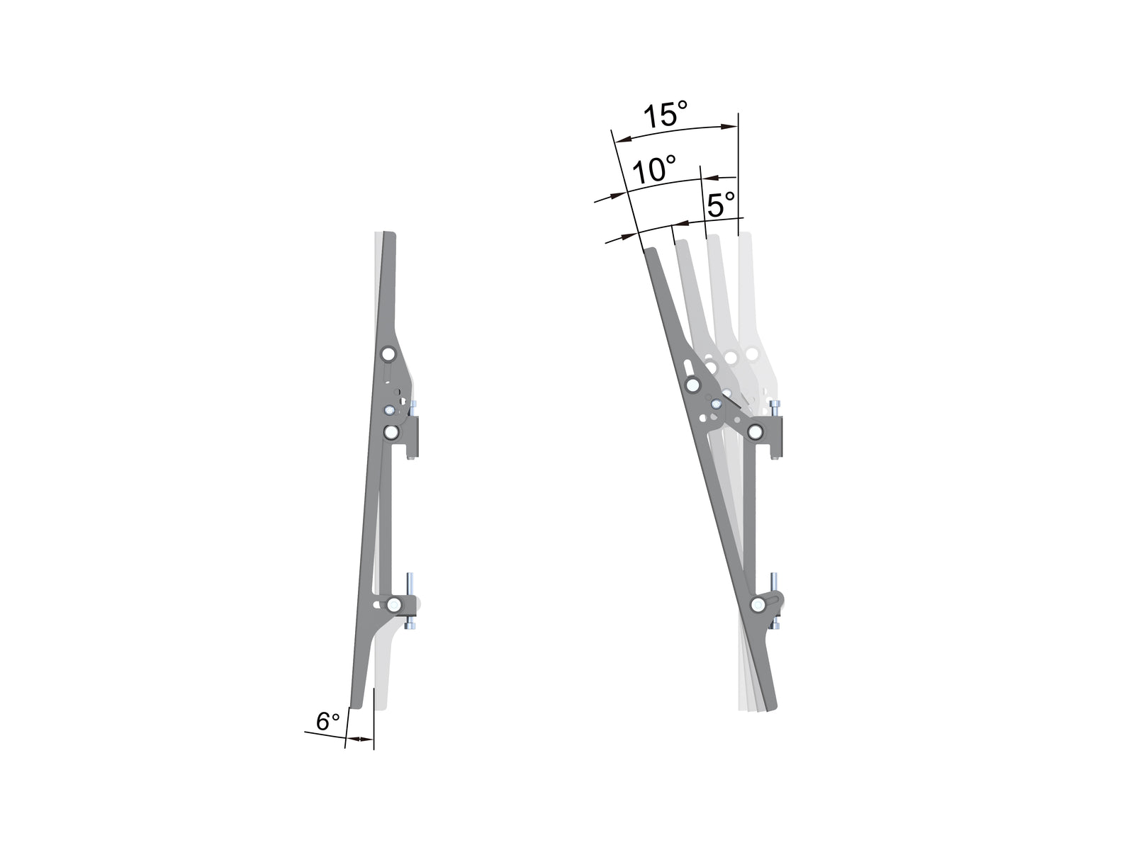 Multibrackets MBC5X1U M Pro Five Screen Ceiling Mount For 32"-50" Screens | 7340234810642 Ceiling Mount Bracket Multibrackets