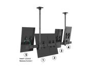 Multibrackets MBC5X1UP-43 M Pro Five Screen Ceiling Mount For Up to 43" Screens | 7350105219009 Ceiling Mount Bracket Multibrackets