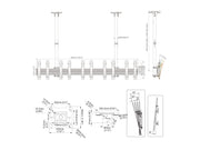 Multibrackets MBC5X1UP-43 M Pro Five Screen Ceiling Mount For Up to 43" Screens | 7350105219009 Ceiling Mount Bracket Multibrackets