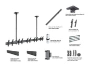 Multibrackets MBC5X1UP-43 M Pro Five Screen Ceiling Mount For Up to 43" Screens | 7350105219009 Ceiling Mount Bracket Multibrackets