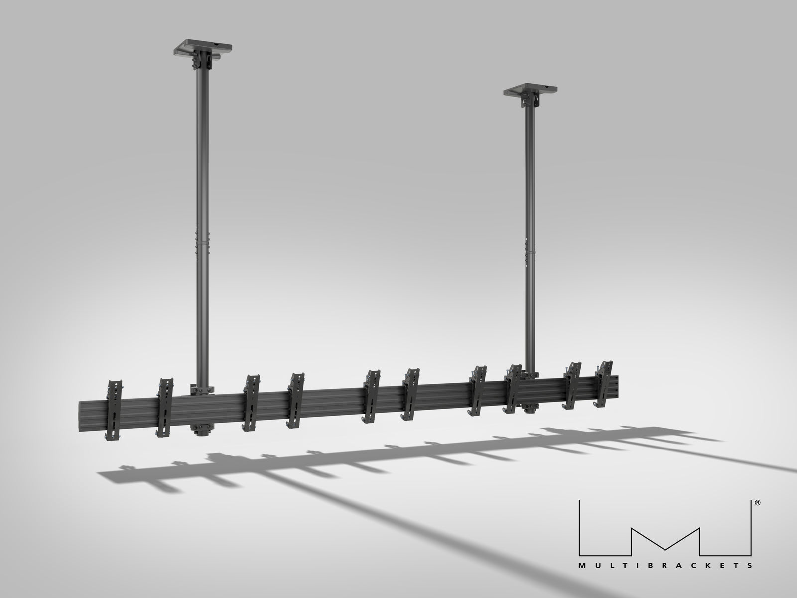 Multibrackets MBC5X1UP+ M Pro Five Screen Ceiling Mount for 27"-43" Screens | 7350022739185 Ceiling Mount Bracket Multibrackets