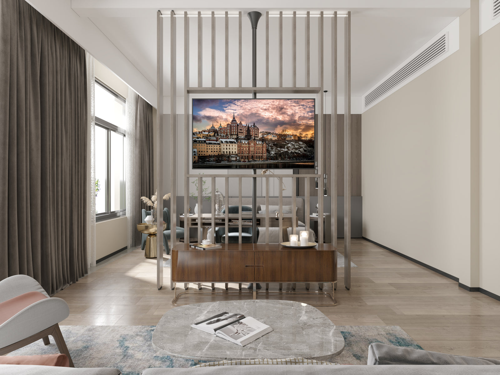Multibrackets MBFC1U M Pro 3m Floor to Ceiling Mount For 40"-65" Screens | 7340234812479