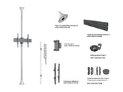 Multibrackets MBFC1U M Pro 3m Floor to Ceiling Mount For 40"-65" Screens | 7340234812479