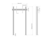 Multibrackets MBFC1U M Pro Floormount Column For 75"-98" Screens | 7350105219542