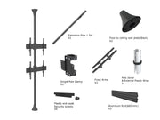 Multibrackets MBFC2U M Pro 3m 2-Screen Floor to Ceiling Mount For 40"-65" Screens | 7350073733637