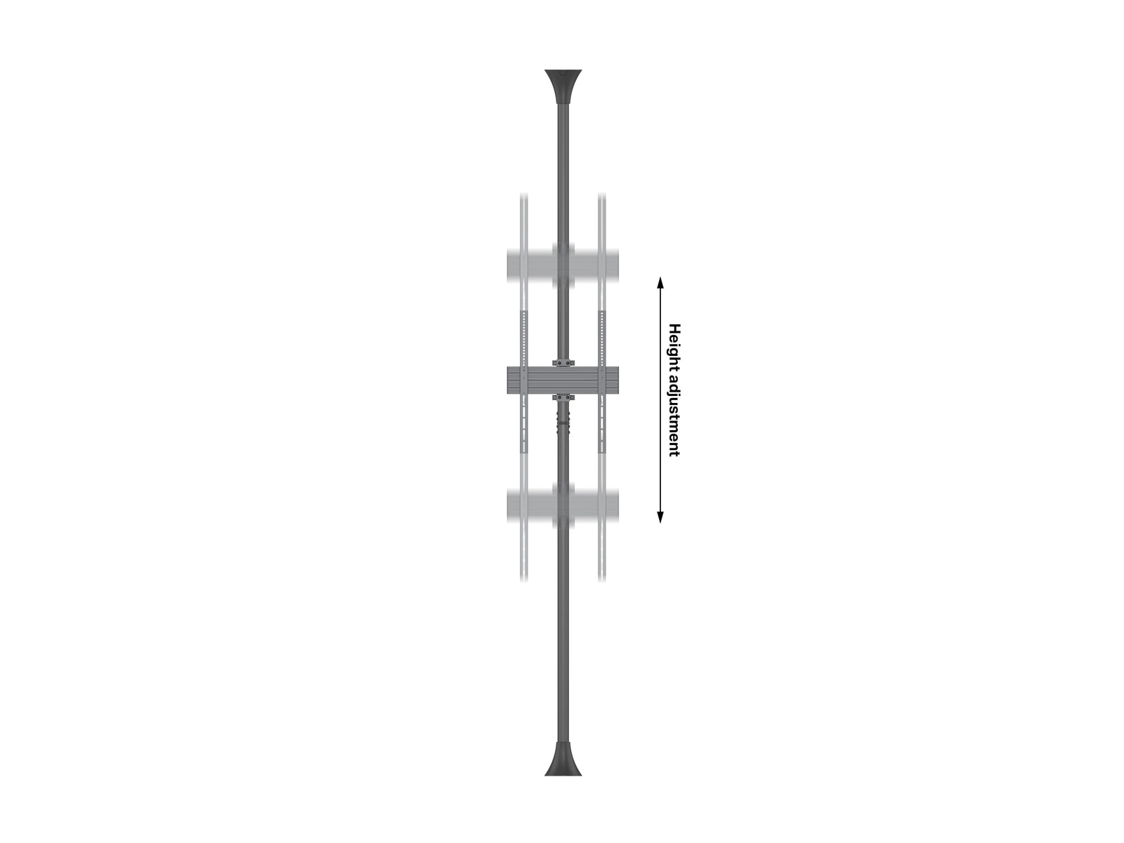 Multibrackets MBFC2UP M Pro 3m 2-Screen Floor to Ceiling Mount For 55"-86" Screens | 7350105219924