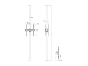 Multibrackets MBFC2UP M Pro 3m 2-Screen Floor to Ceiling Mount For 55"-86" Screens | 7350105219924