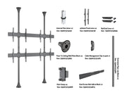 Multibrackets MBFC2UX2 M Pro 3m 4-Screen Floor to Ceiling Mount For 40"-65" Screens | 7350105216084