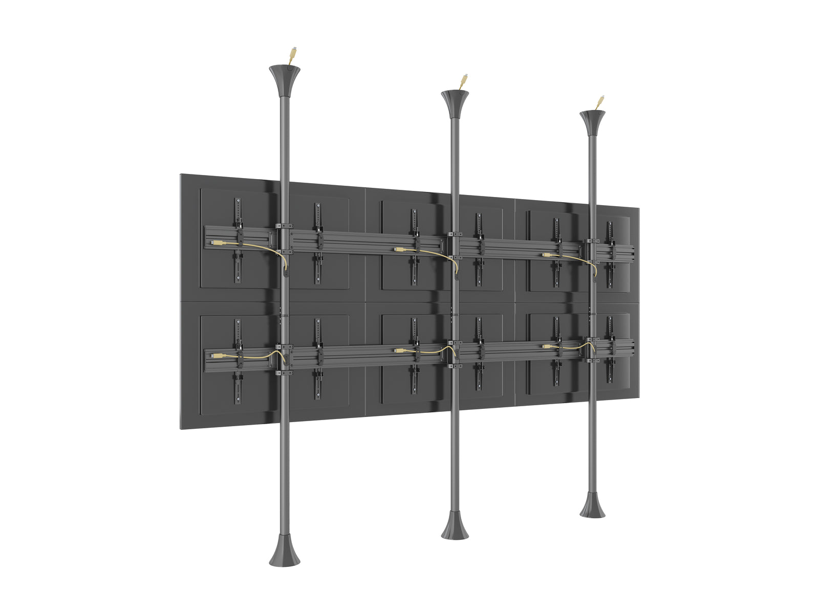 Multibrackets MBFC3UX2 M Pro 3m 6-Screen Floor to Ceiling Mount For 40"-65" Screens | 7350105216107