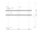 Multibrackets MBFC3UX2 M Pro 3m 6-Screen Floor to Ceiling Mount For 40"-65" Screens | 7350105216107