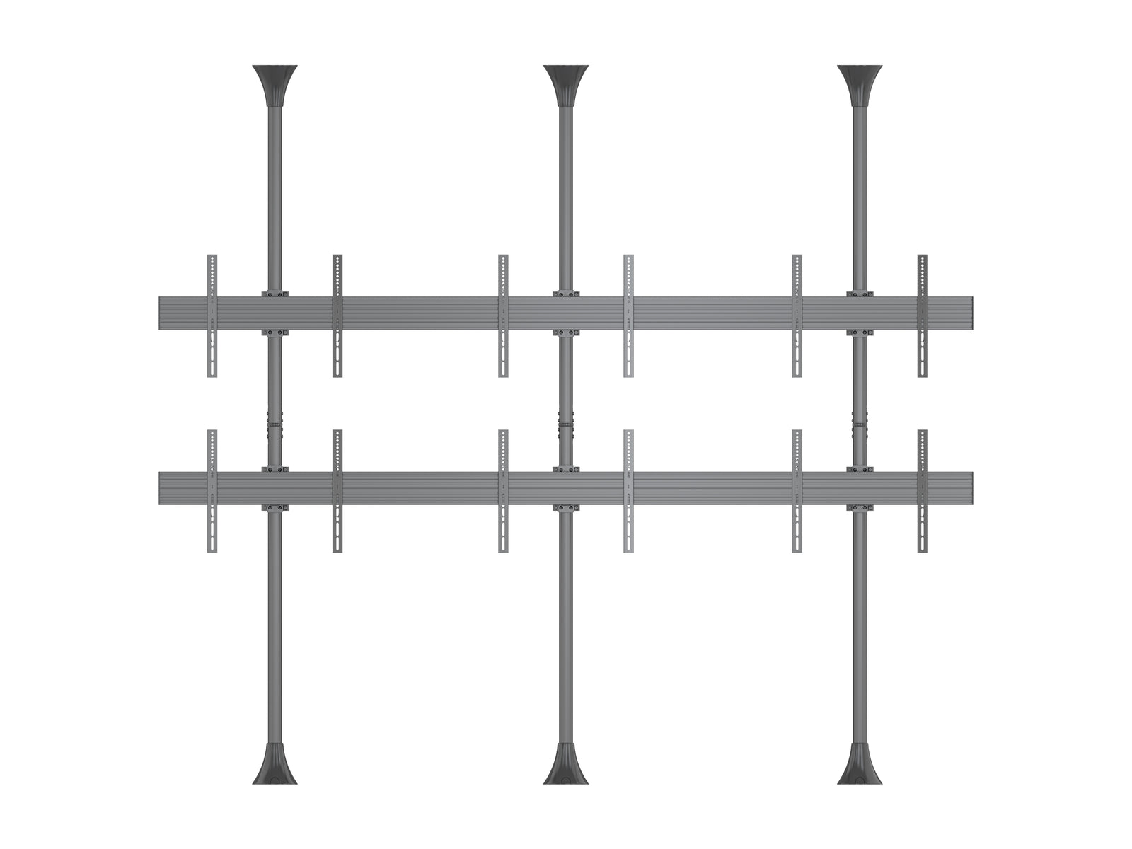 Multibrackets MBFC3UX2 M Pro 3m 6-Screen Floor to Ceiling Mount For 40"-65" Screens | 7350105216107