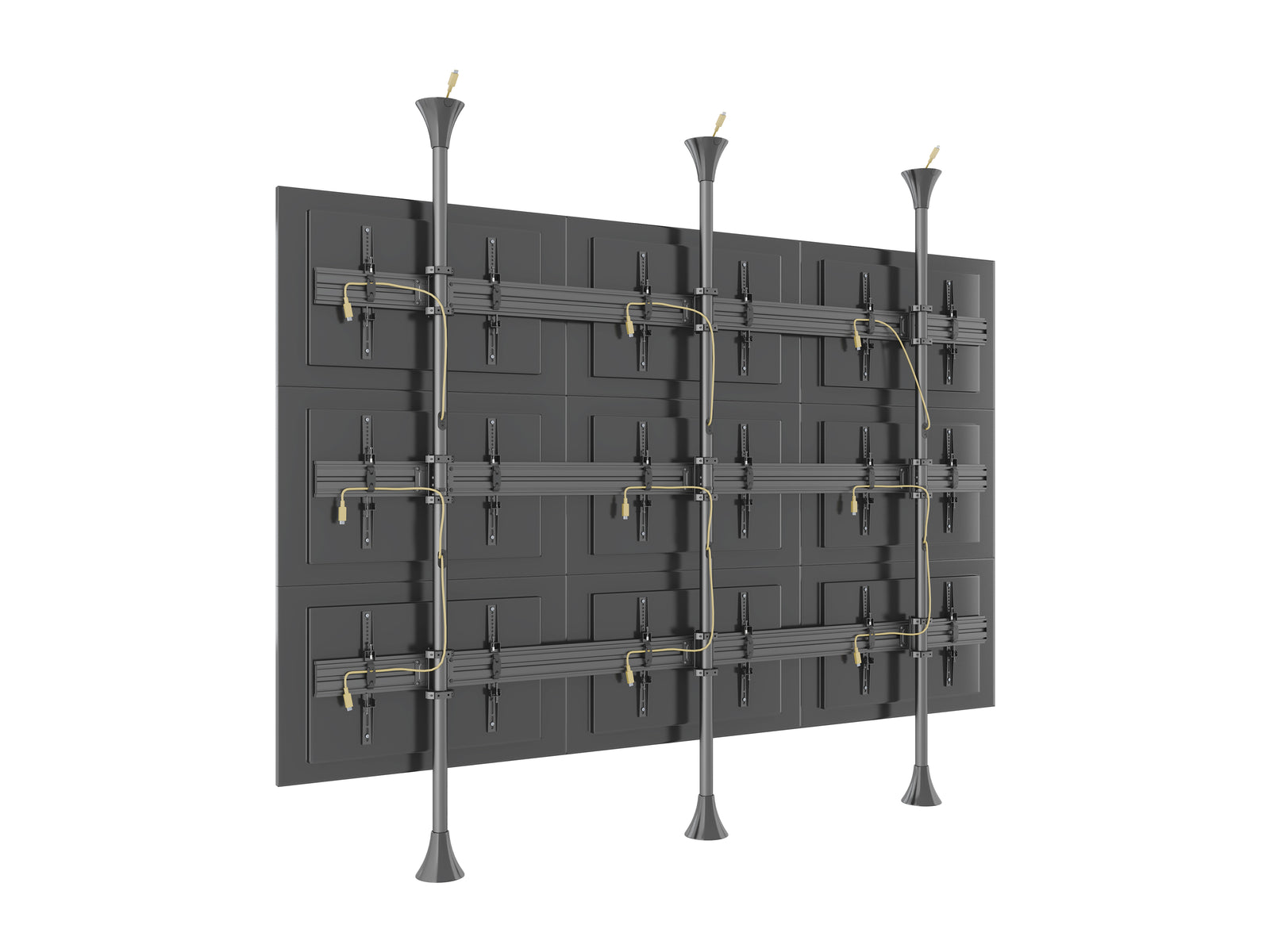 Multibrackets MBFC3UX3 M Pro 3m 9-Screen Floor to Ceiling Mount For 40"-65" Screens | 7350105216114