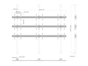 Multibrackets MBFC3UX3 M Pro 3m 9-Screen Floor to Ceiling Mount For 40"-65" Screens | 7350105216114