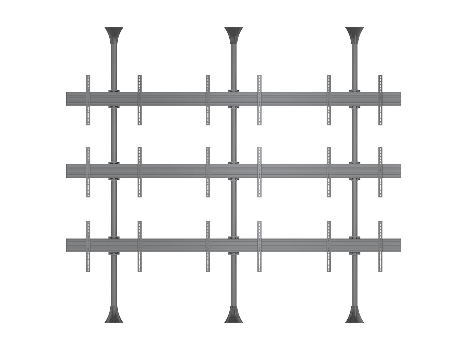 Multibrackets MBFC3UX3 M Pro 3m 9-Screen Floor to Ceiling Mount For 40"-65" Screens | 7350105216114