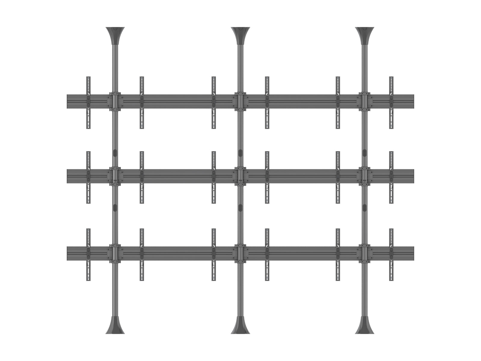 Multibrackets MBFC3UX3 M Pro 3m 9-Screen Floor to Ceiling Mount For 40"-65" Screens | 7350105216114