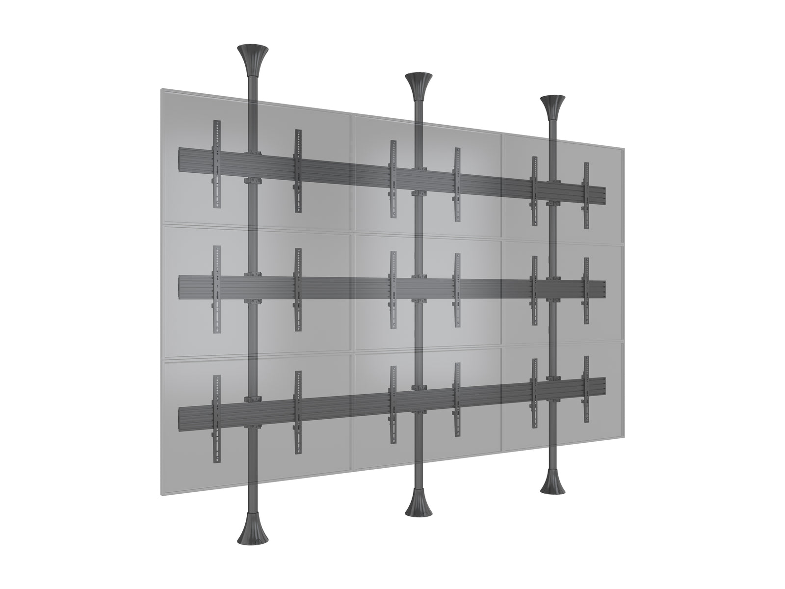 Multibrackets MBFC3UX3 M Pro 3m 9-Screen Floor to Ceiling Mount For 40"-65" Screens | 7350105216114