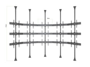 Multibrackets MBFC5UX3S M Pro 3m 15-Screen Floor to Ceiling Mount For 40"-65" Screens | 7340234811601